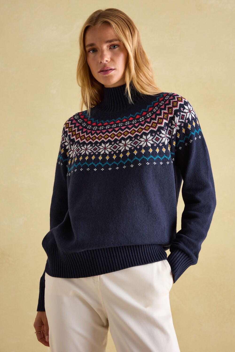 

Джемпер Alba fair isle Joules, синий