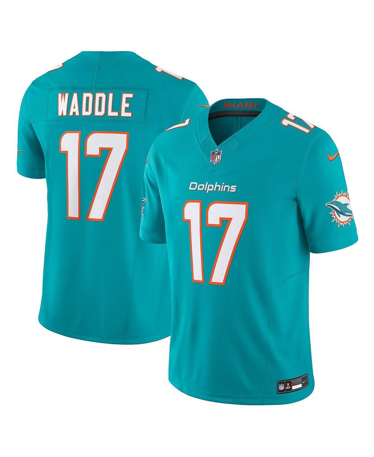 Мужские кроссовки Jaylen Waddle Aqua Miami Dolphins Vapor F.U.S.E. Ограниченный Джерси Nike