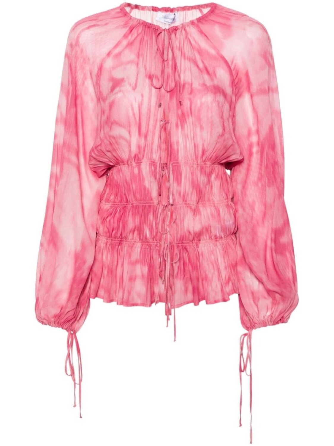 

Blumarine блузка со змеиным принтом, розовый