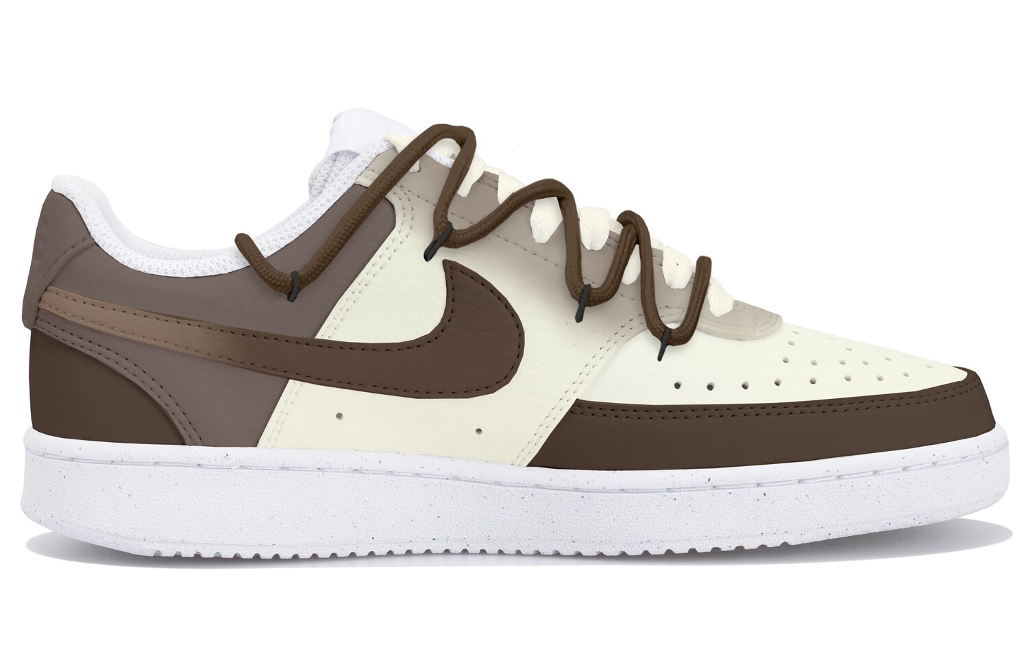 

Кроссовки Nike Court Vision 1 Skateboarding Shoes Women's Low-top Beige/brown, коричневый