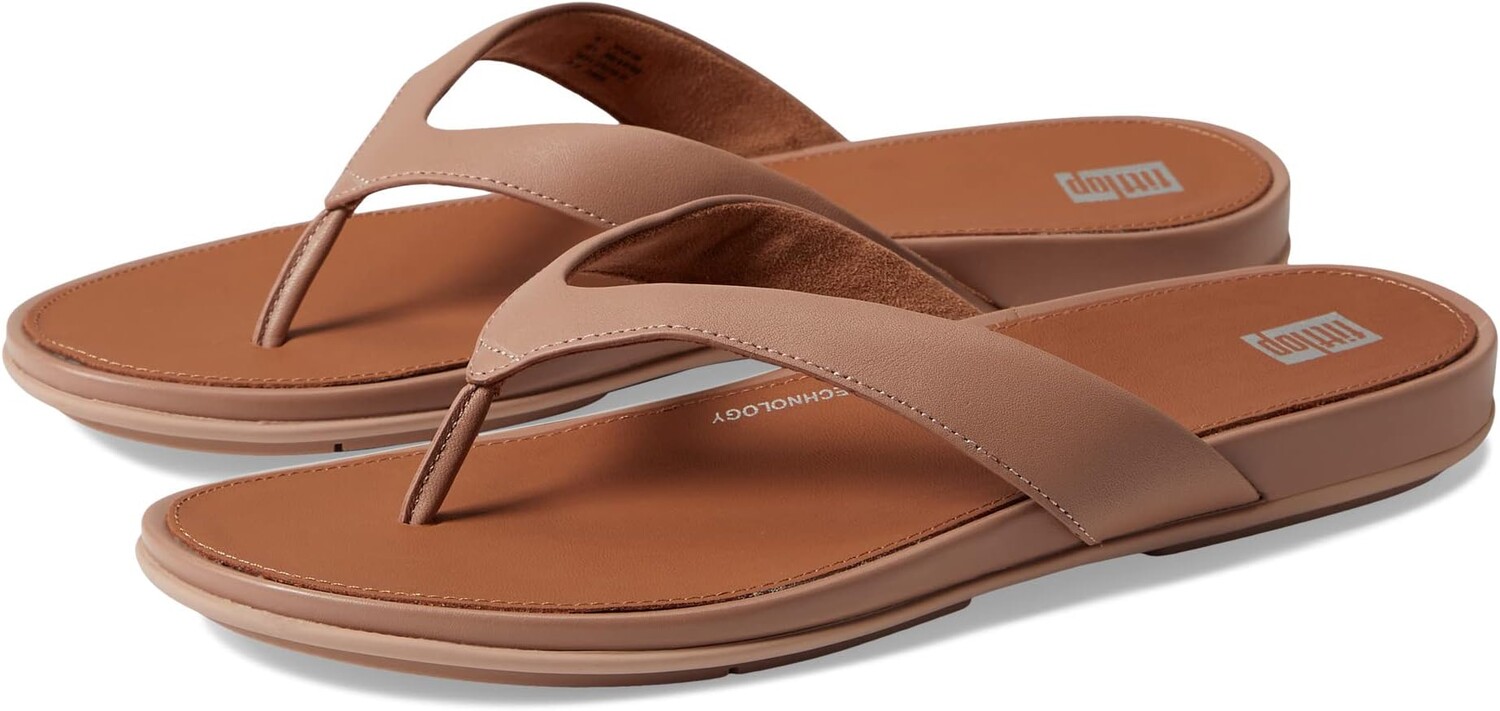 

Шлепанцы Gracie Leather Flip-Flops FitFlop, бежевый