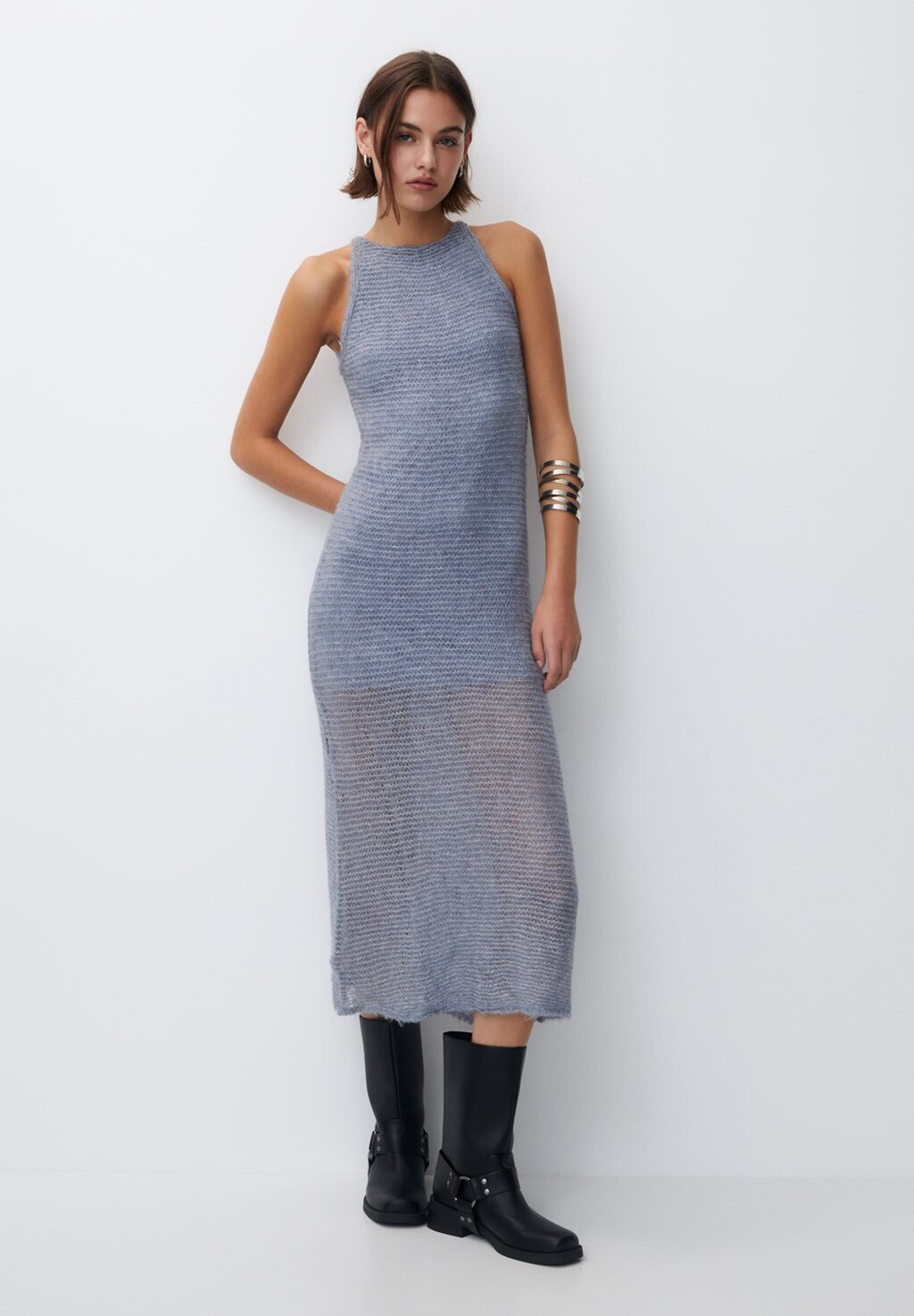 

Трикотажное платье PULL&BEAR, цвет blue
