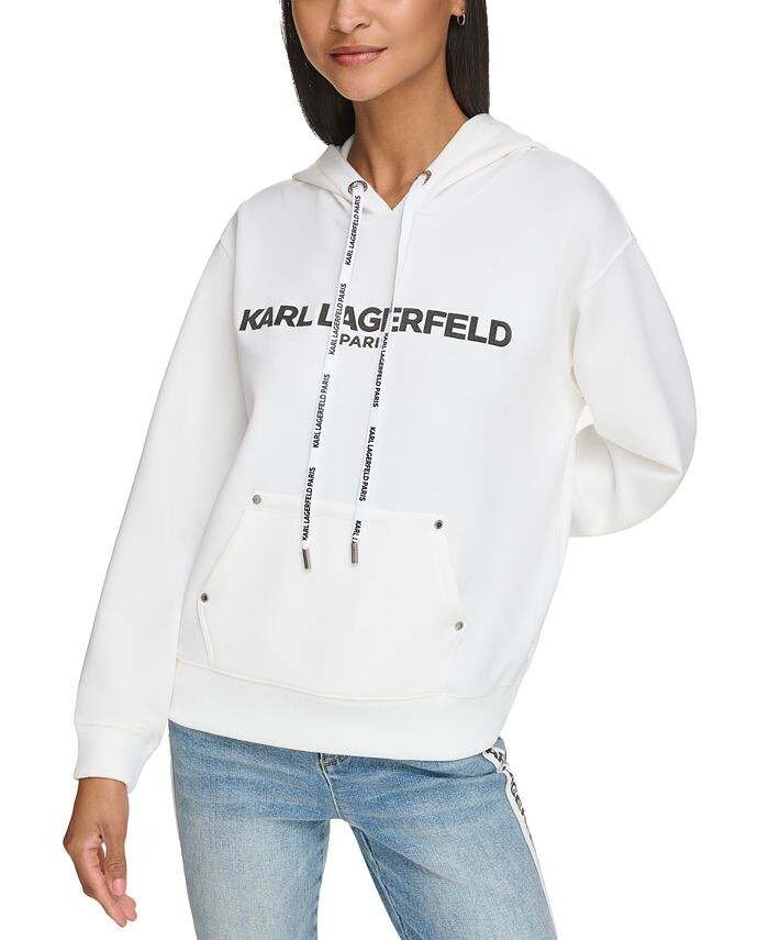 

Женская толстовка с логотипом KARL LAGERFELD PARIS, белый