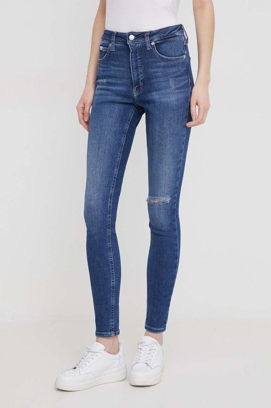 Джинсы Calvin Klein Jeans, синий джинсы скинни calvin klein jeans размер 32 синий