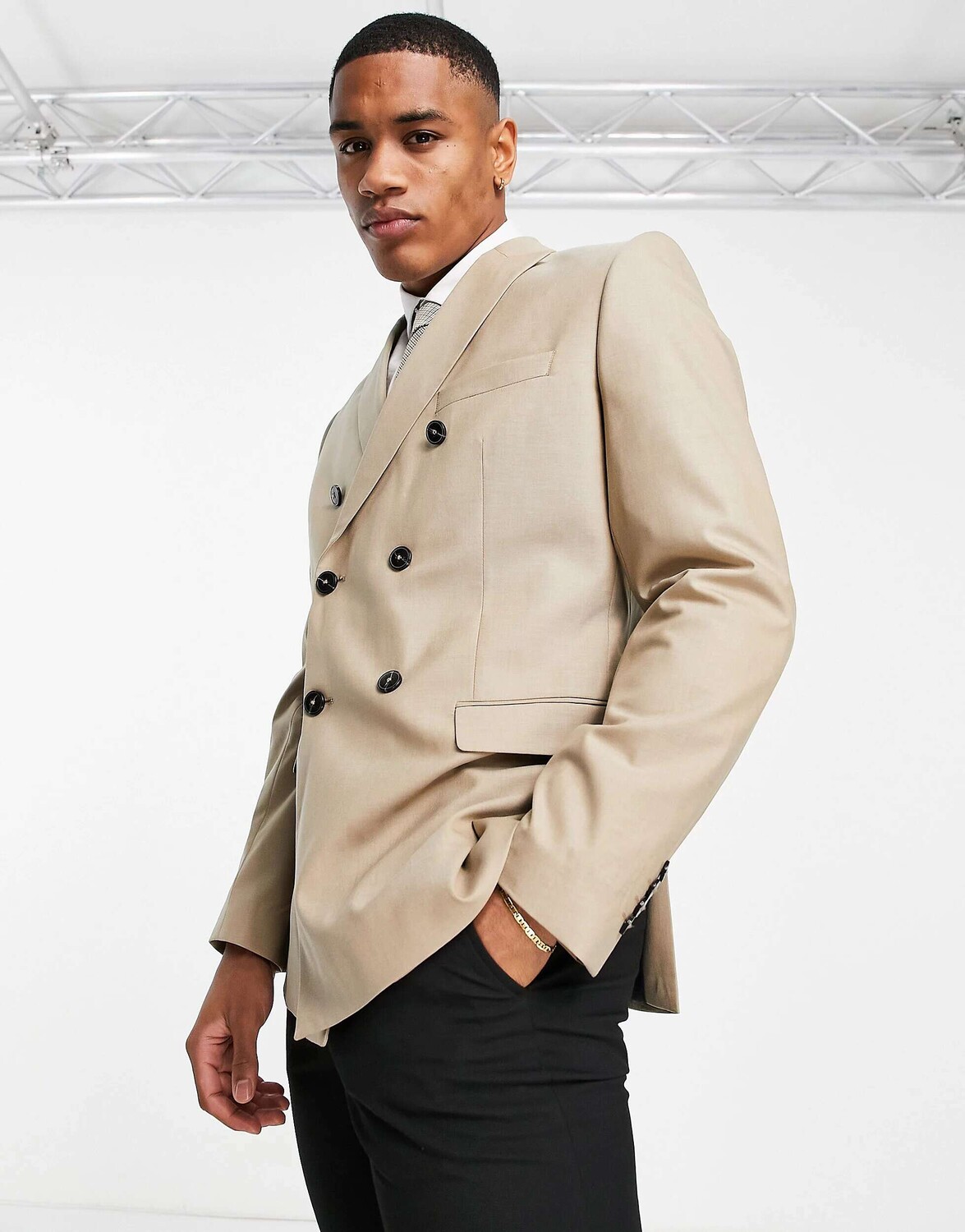 

Коричневый двубортный пиджак Jack & Jones Premium Premium
