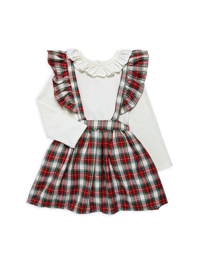 Комплект из двух предметов: клетчатое платье и топ для маленьких девочек и девочек Pippa & Julie, красный