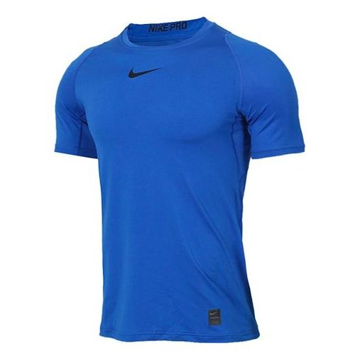 new 4pcs set compression mens sport suits quick dry running sets clothes sports joggers training gym fitness exercise tracksuits Футболка Nike Pro Breathable Quick Dry Sports Running Training Gym Clothes Blue, синий