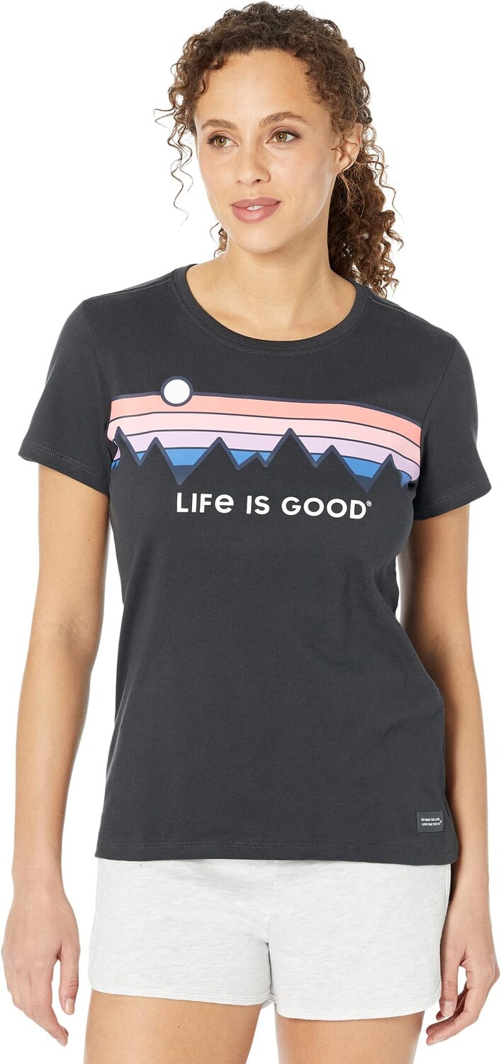 

Футболка Retro Mountain Stripe Crusher Life is Good, цвет Jet Black