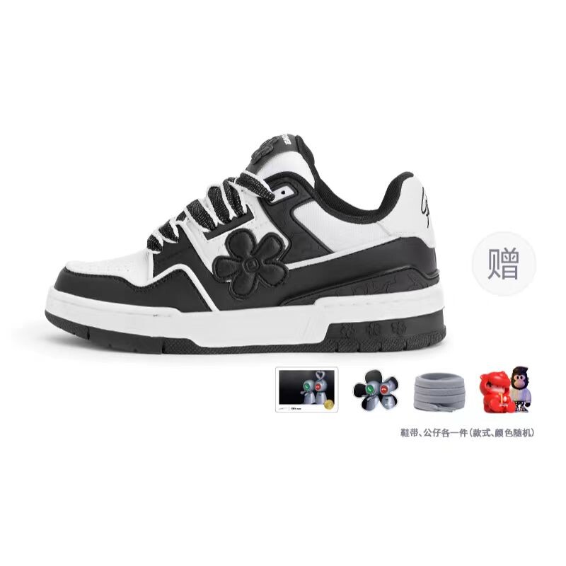 

Кроссовки WE FLOWER Skateboarding Shoes Unisex Low-top, черный/белый
