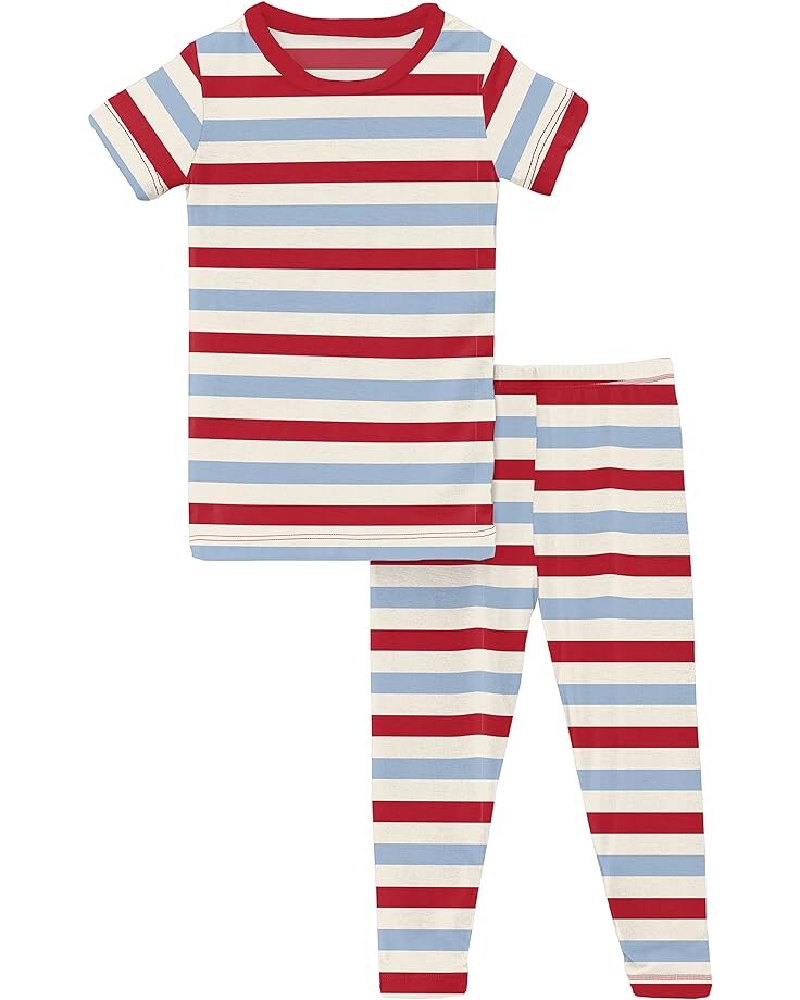 

Пижамный комплект Kickee Pants Short Sleeve Pajama Set, цвет Anniversary Balloon Stripe