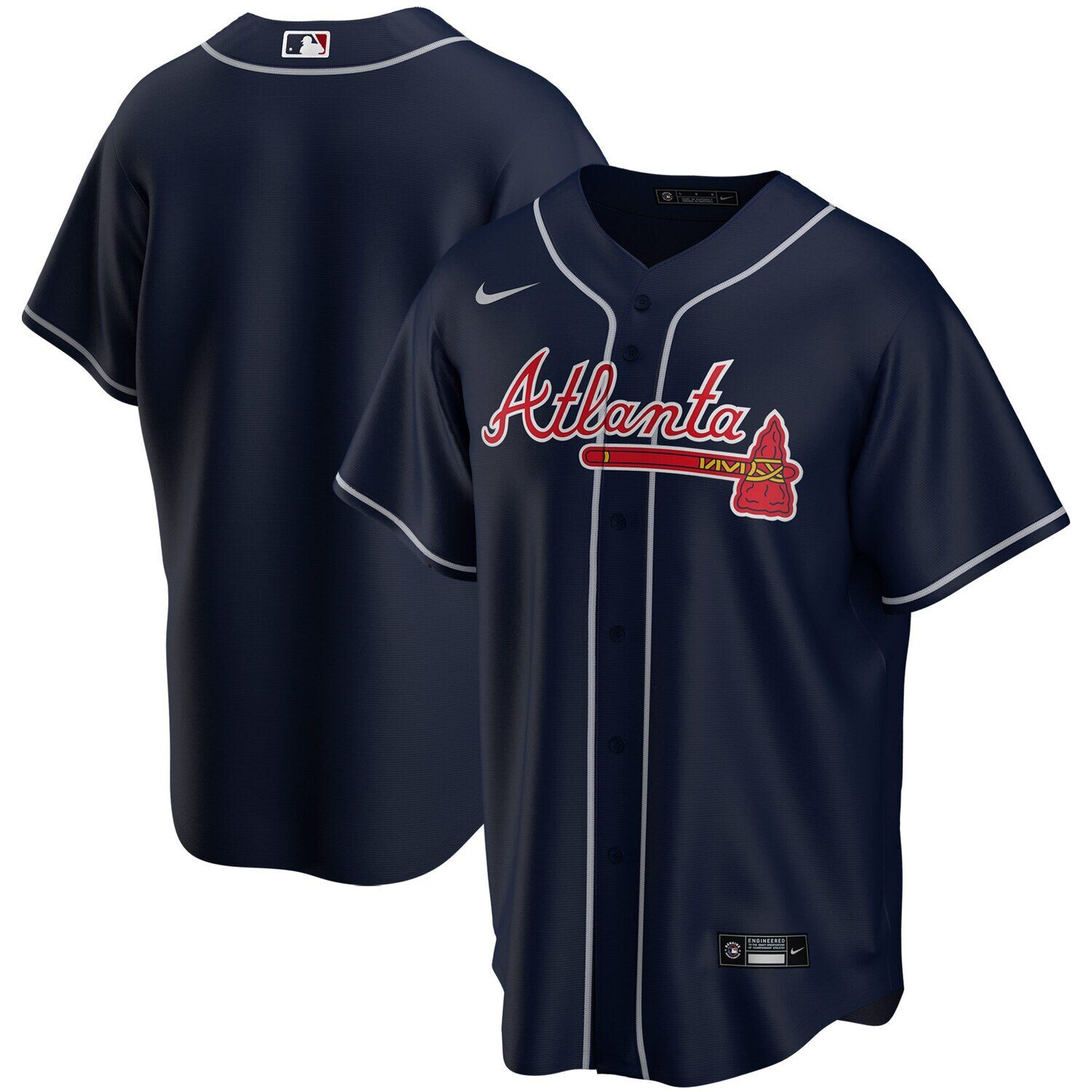 

Мужская темно-синяя футболка Atlanta Braves Альтернативная реплика команды Nike, Синий