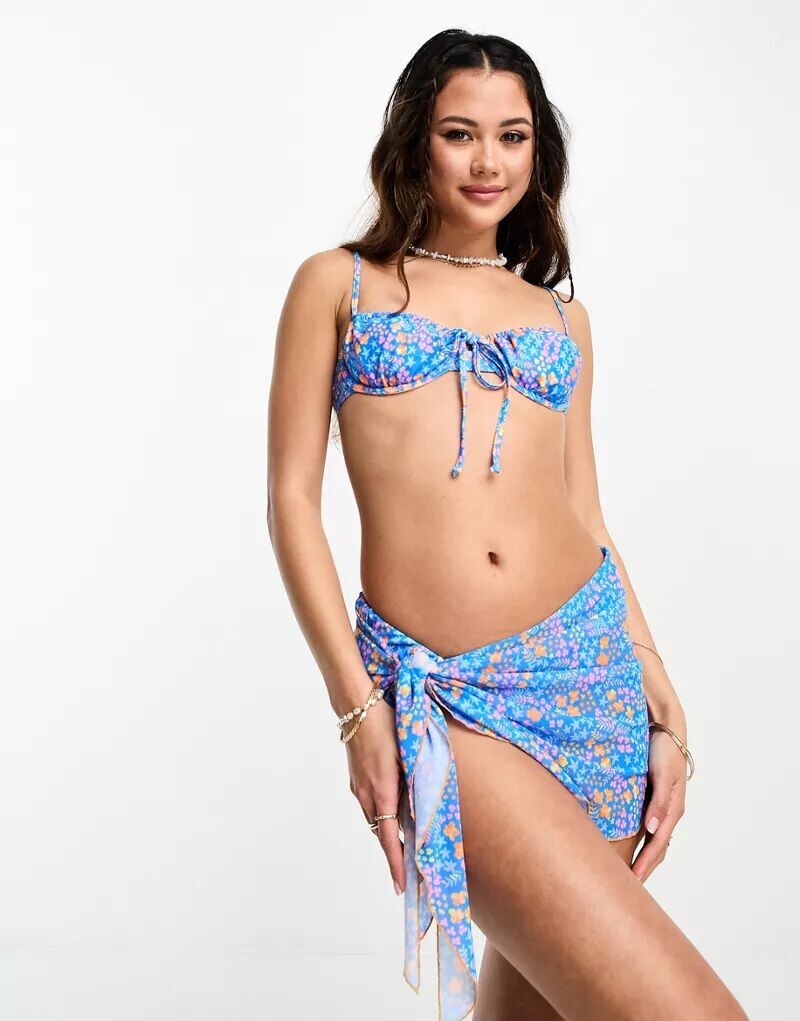 

Kulani Kinis Bombshell Beach укороченный саронг из цветочной сетки