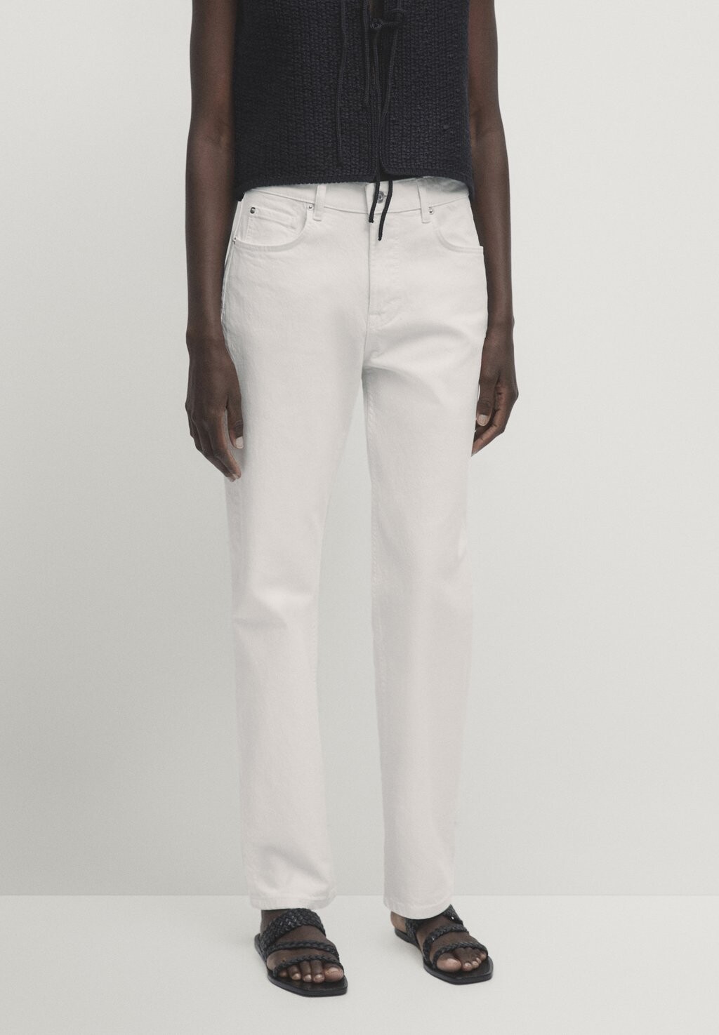 

Джинсы прямого кроя Massimo Dutti, цвет white