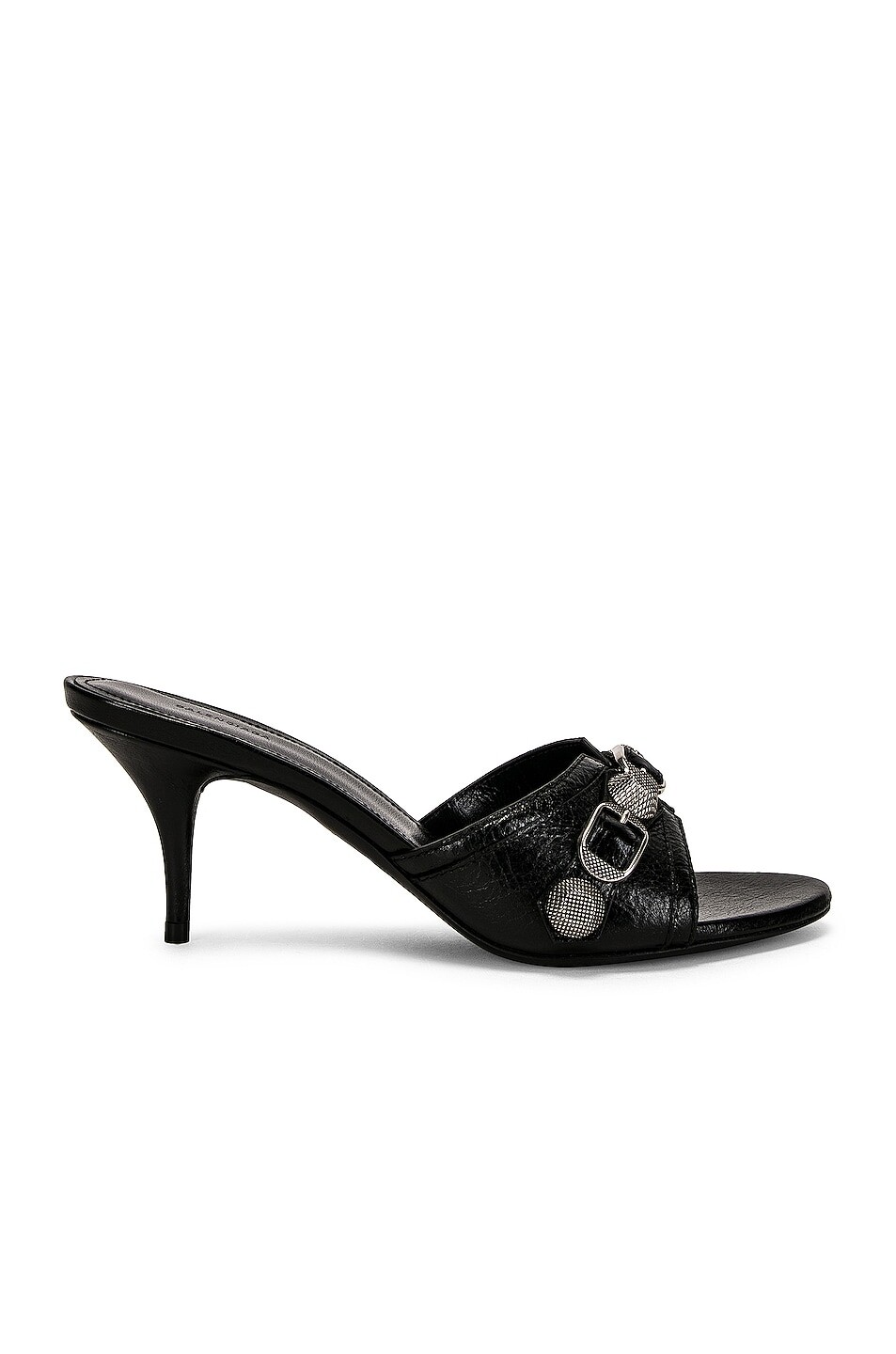 

Мюли Balenciaga Cagole, цвет Black & Palladium