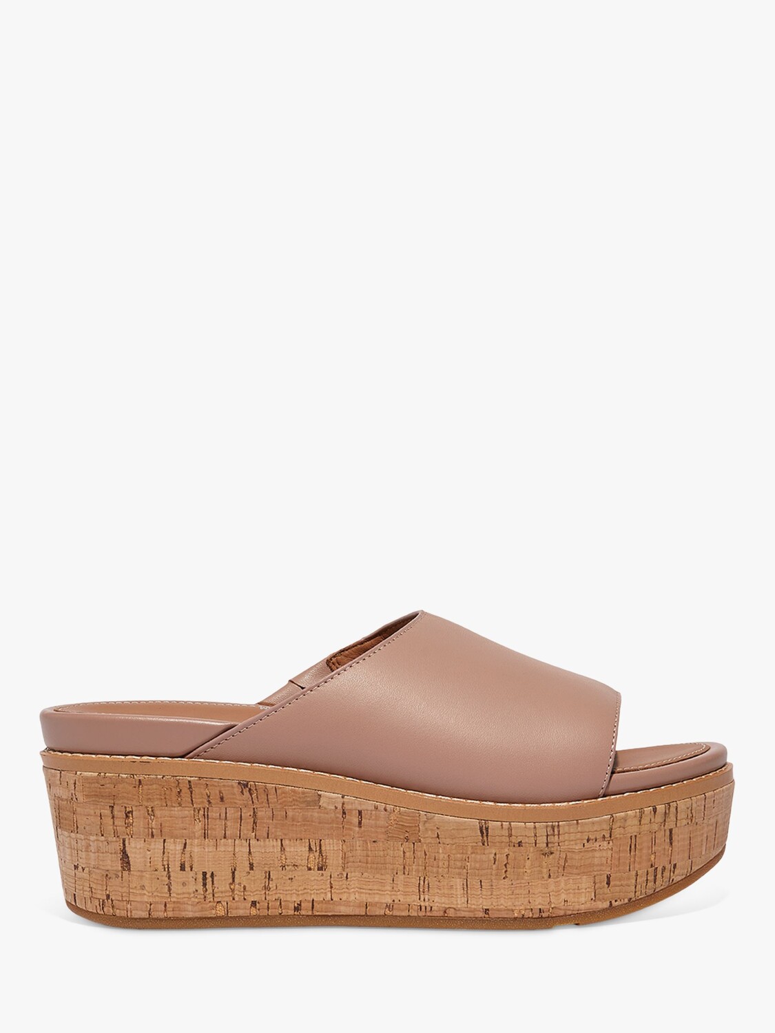 

Кожаные мюли на танкетке FitFlop Eloise, бежевые