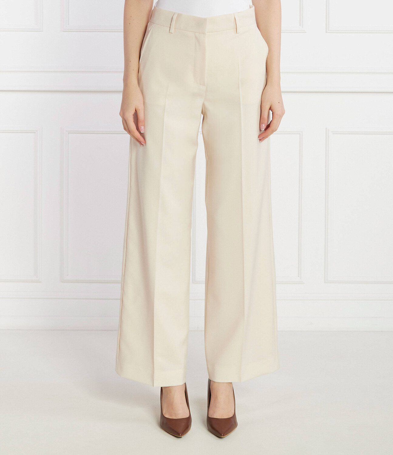 

Брюки Weekend MaxMara Loose fit, бежевый