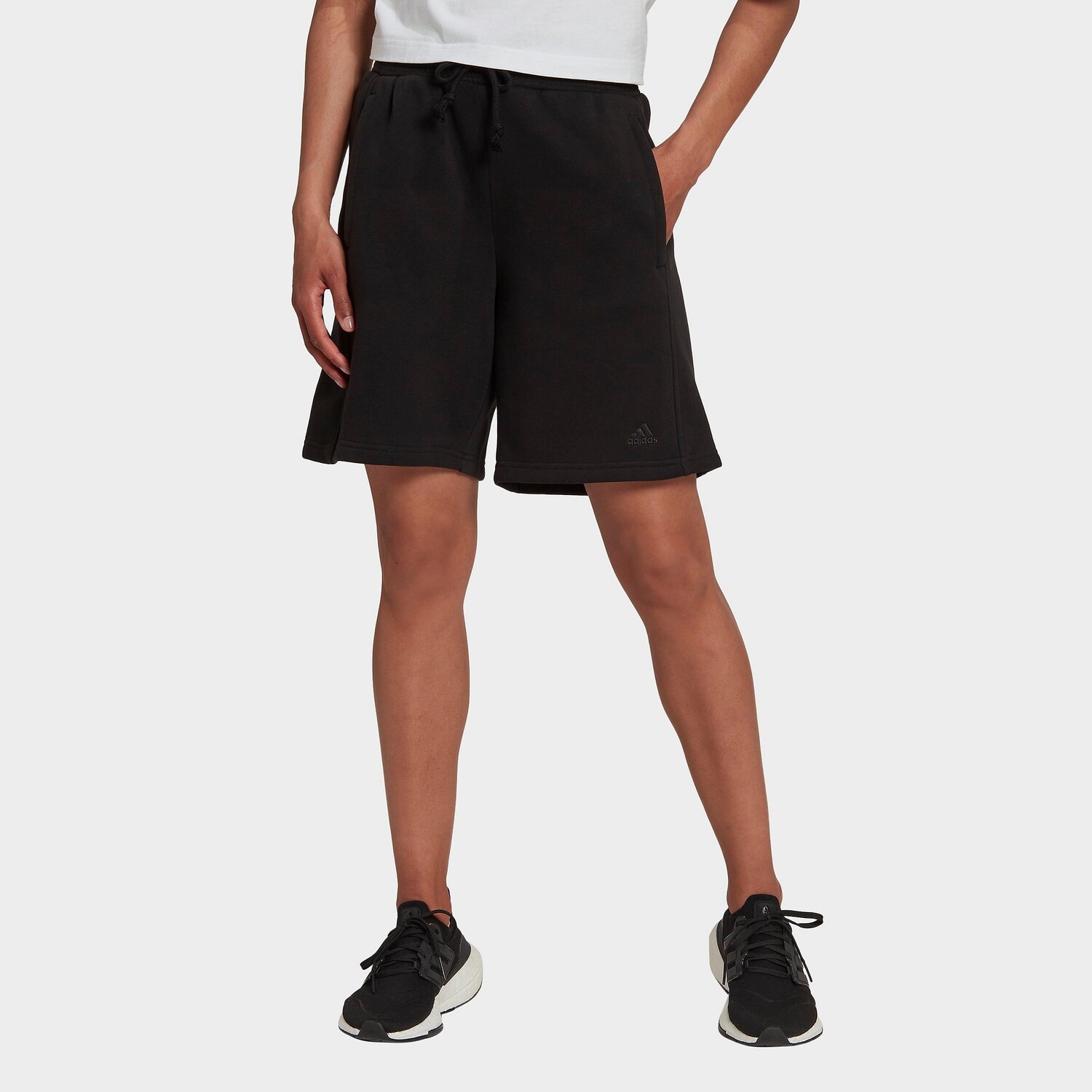 

Женские флисовые шорты adidas ALL SZN, черный