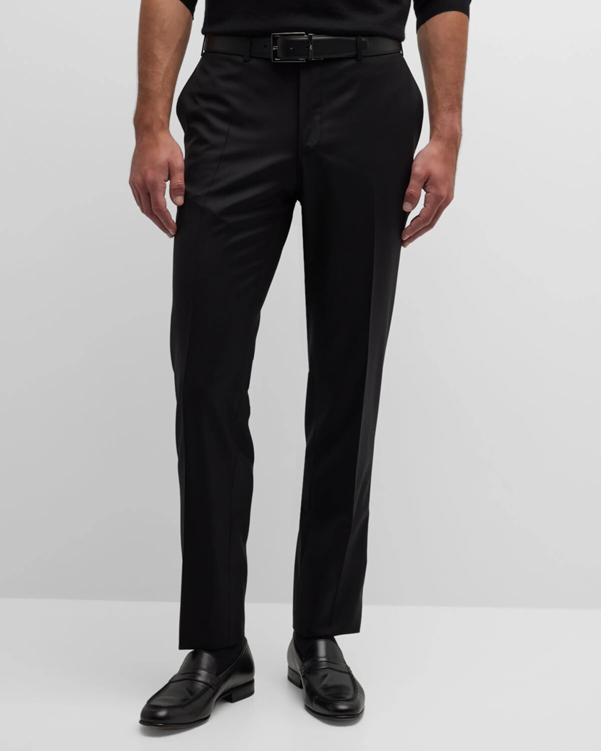 

Мужские черные брюки FF Canali, цвет Charcoal