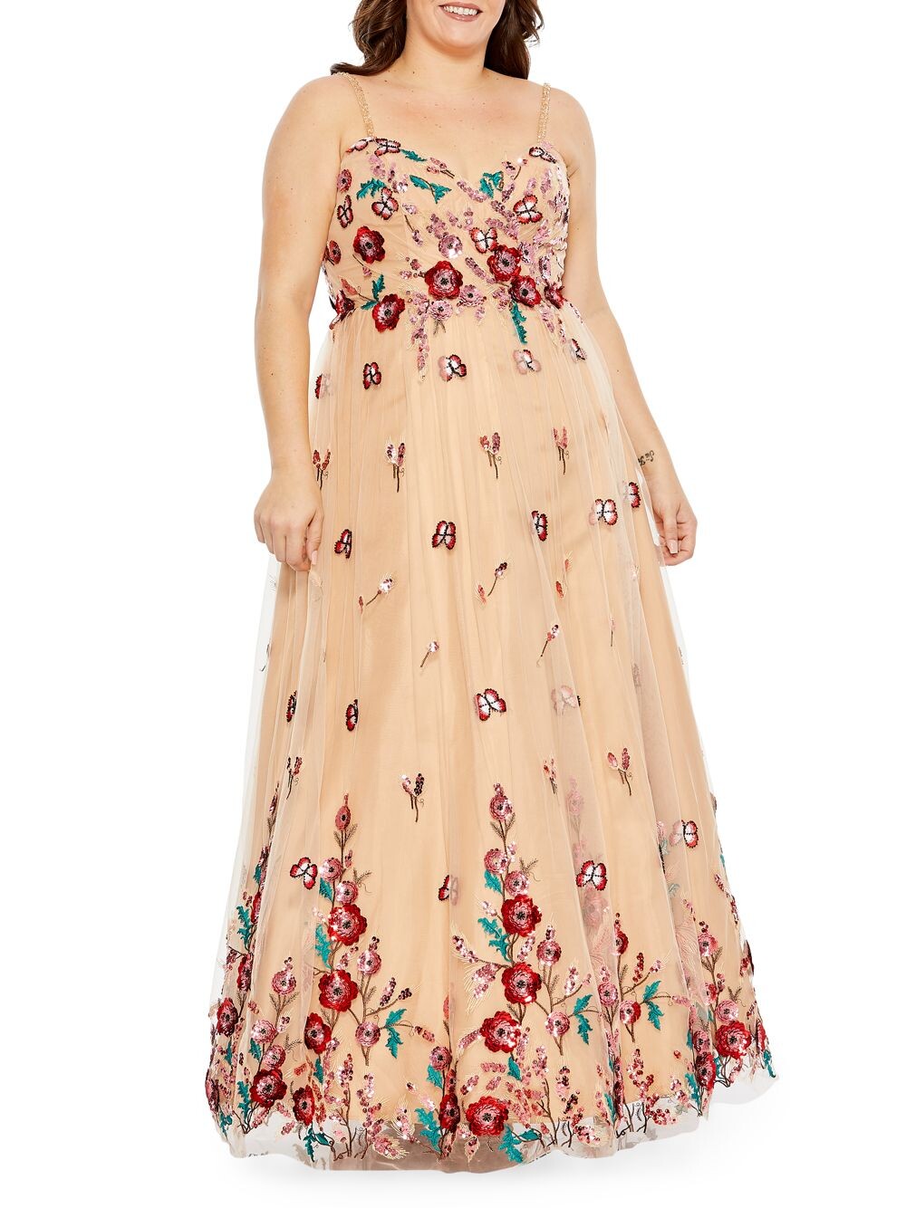 

Платье Fabulouss из тюля на шнуровке, украшенное бабочками Mac Duggal, разноцветный