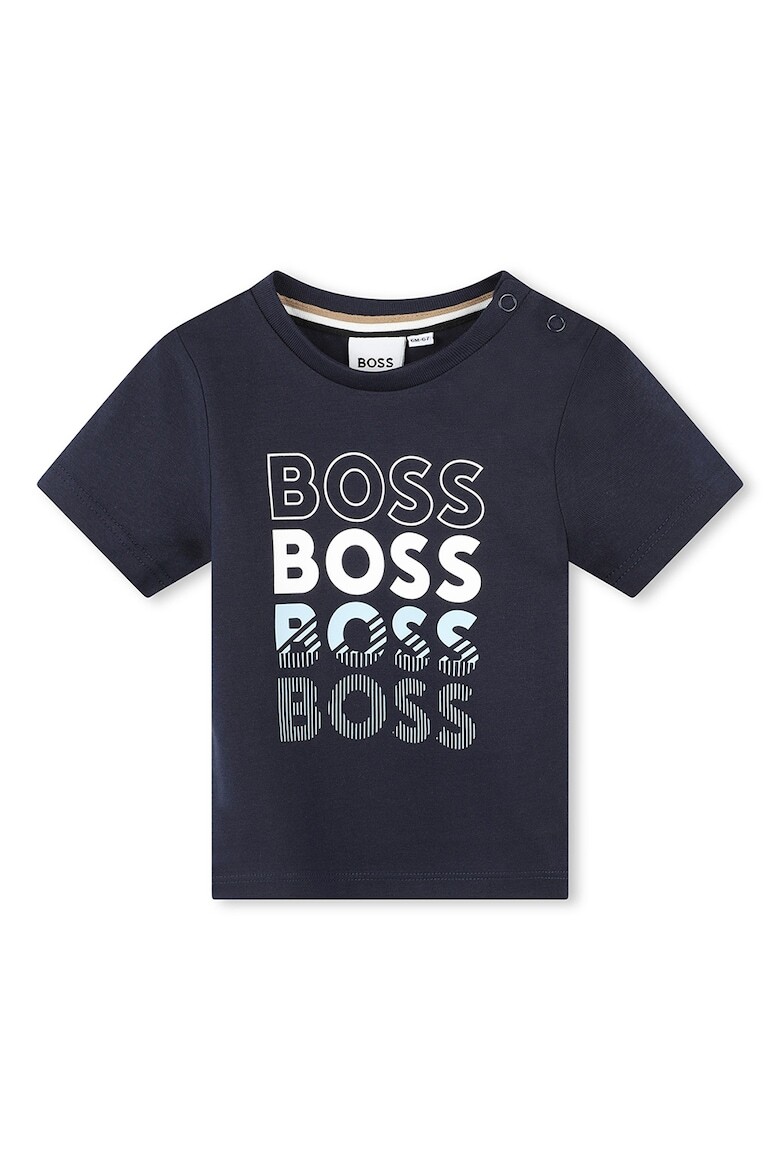 

Футболка с овальным вырезом и логотипом Boss Kidswear, белый