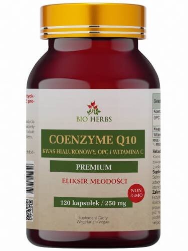 

Bio Herbs, Коэнзим Q10 + OPC + гиалуроновая кислота + витамин С, 120 капсул.