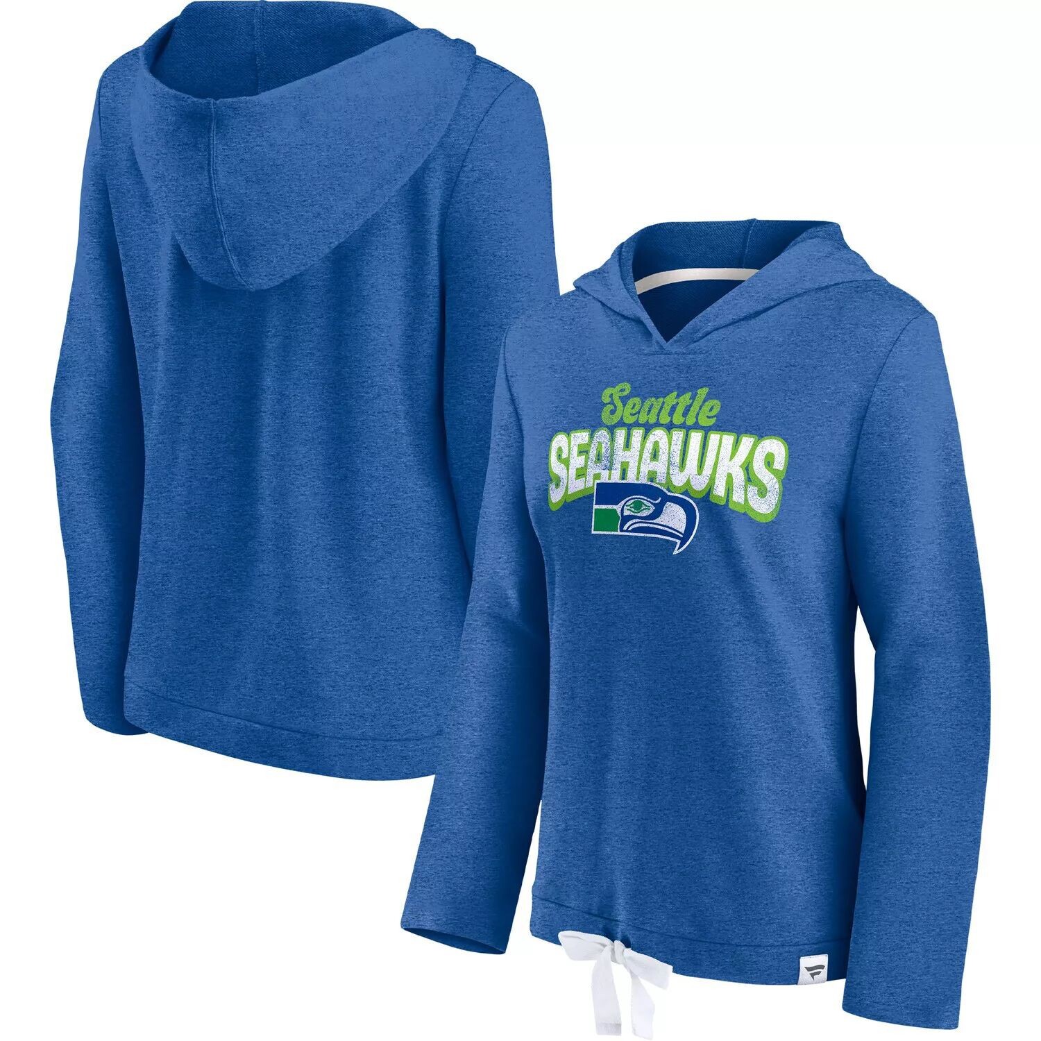

Женский струящийся пуловер с капюшоном с логотипом Fanatics Royal Seattle Seahawks First Team Fanatics