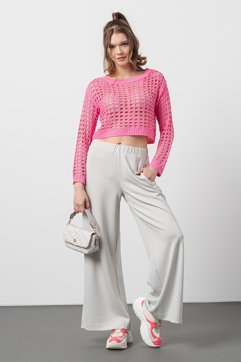 

Короткий ажурный свитер Ibiza Vero Moda, розовый