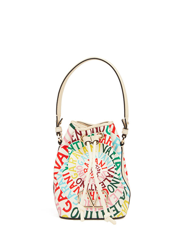 

Белая женская сумка vlogo на шнурке Valentino Garavani