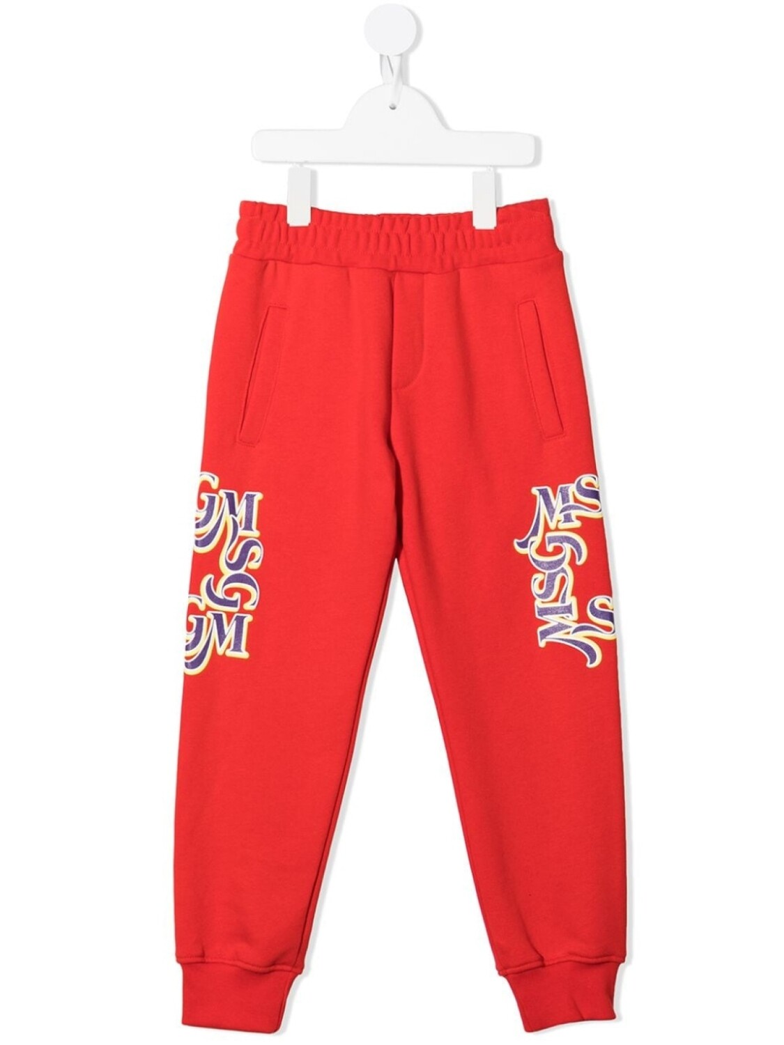 

MSGM Kids спортивные брюки с логотипом, красный