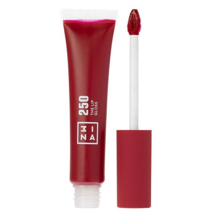 Блеск для губ The Lip Gloss Brillo de Labios 3Ina, 250 Rojo Oscuro силиконовый чехол на honor 8 pro хонор 8 про с эффектом блеска розовые пайетки