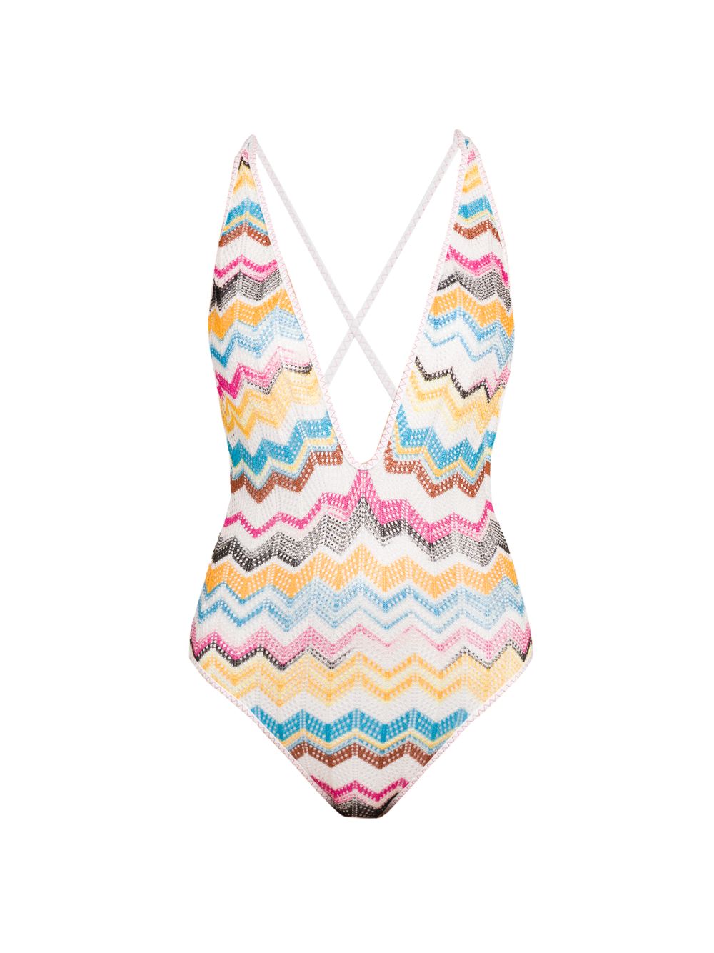 

Слитный купальник Chevron Crossover Halter Missoni, разноцветный, Серый