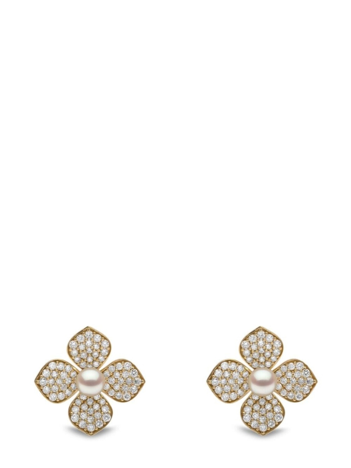 

Серьги Petal из желтого золота с жемчугом и бриллиантами Yoko London, золотой