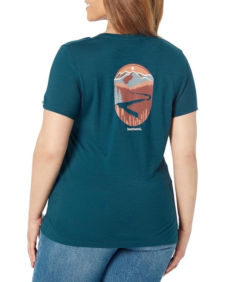 

Футболка Smartwool Denver Skyline Graphic Short Sleeve Tee, цвет Twilight Blue