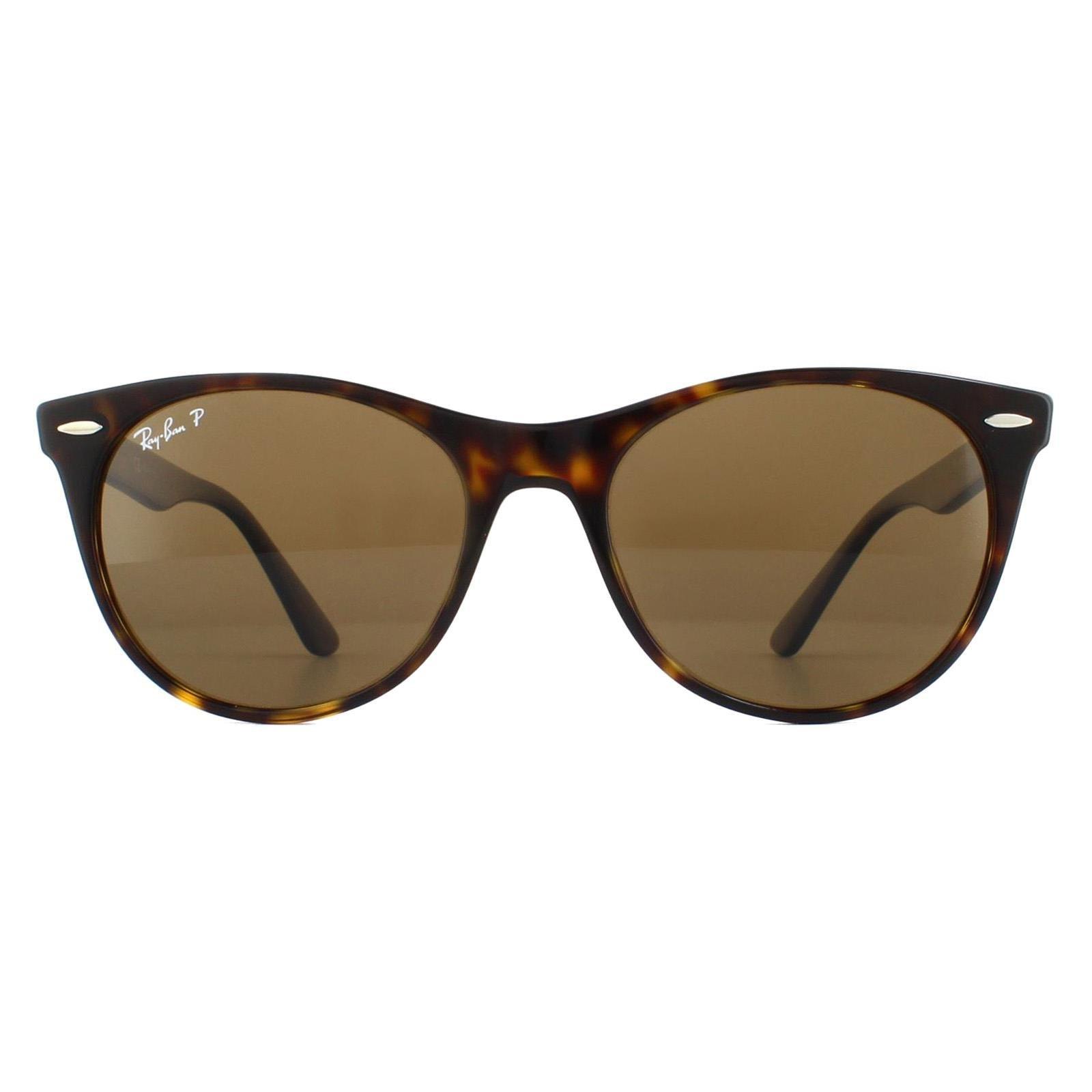 Поляризованные солнцезащитные очки цвета гаваны в круглой полоске Ray-Ban, коричневый