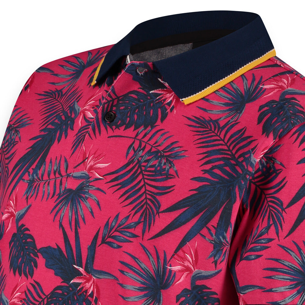 

Поло Twinlife Polo Shirt floral, красный
