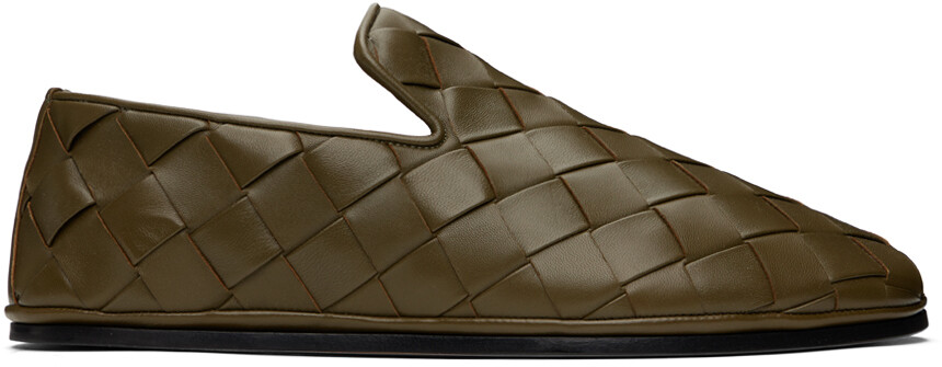 

Хаки воскресные тапочки Bottega Veneta