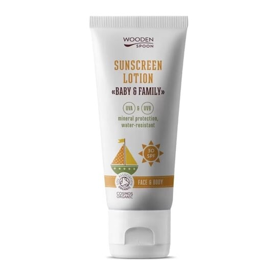

Солнцезащитный лосьон для детей и всей семьи SPF30, 100 мл Wooden Spoon, Baby & Family Sun
