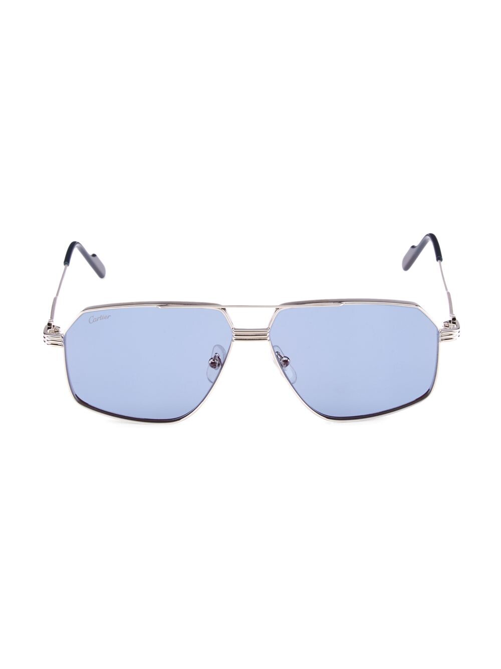 

Солнцезащитные очки-пилоты Core Range 61MM Cartier, серебряный