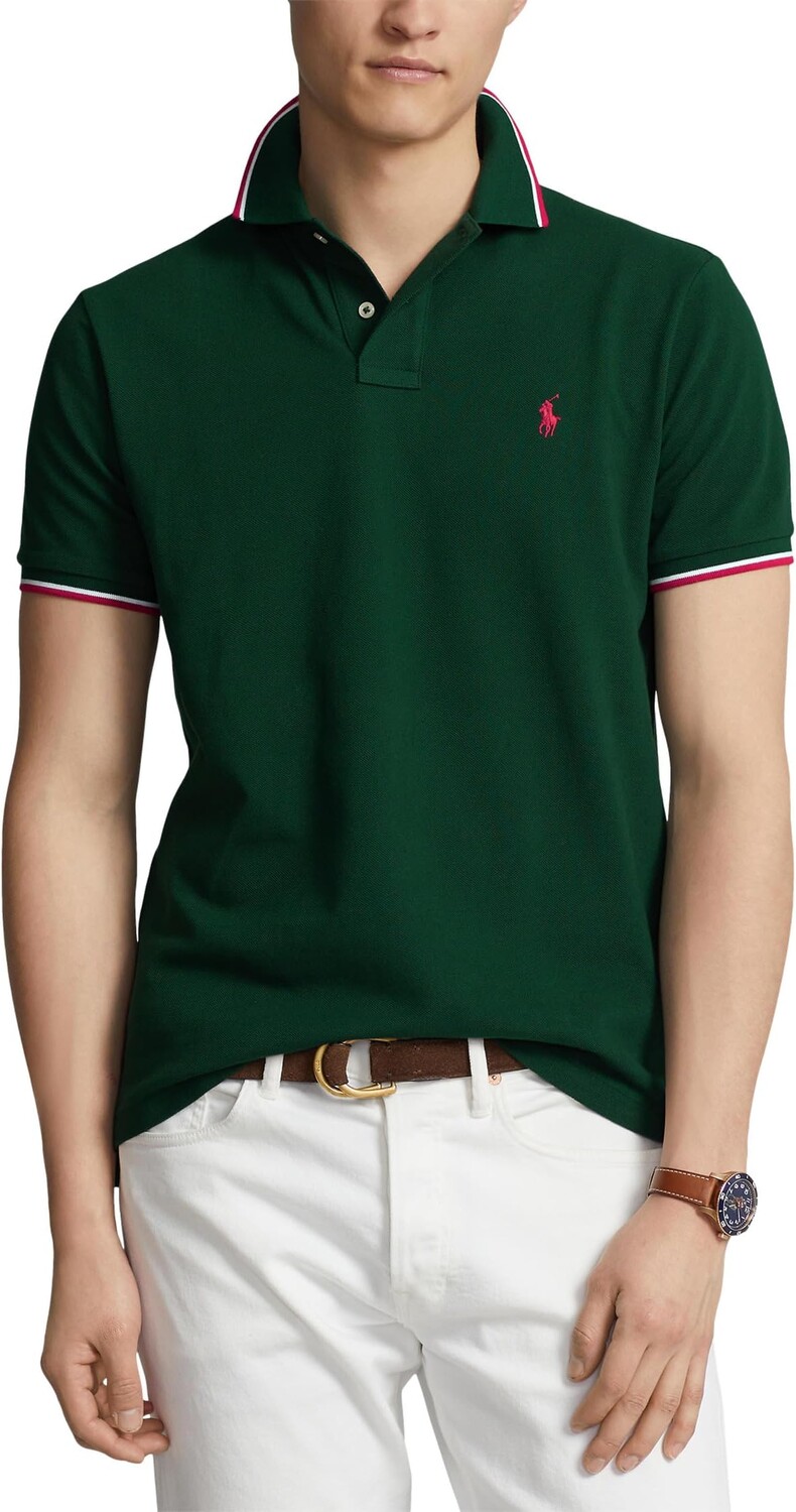 

Рубашка-поло Classic Fit Mesh Polo Shirt Polo Ralph Lauren, цвет Moss Agate