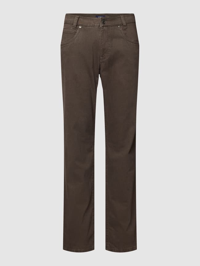Брюки с нашивкой-лейблом Gardeur, коричневый брюки gardeur светлые 46 размер