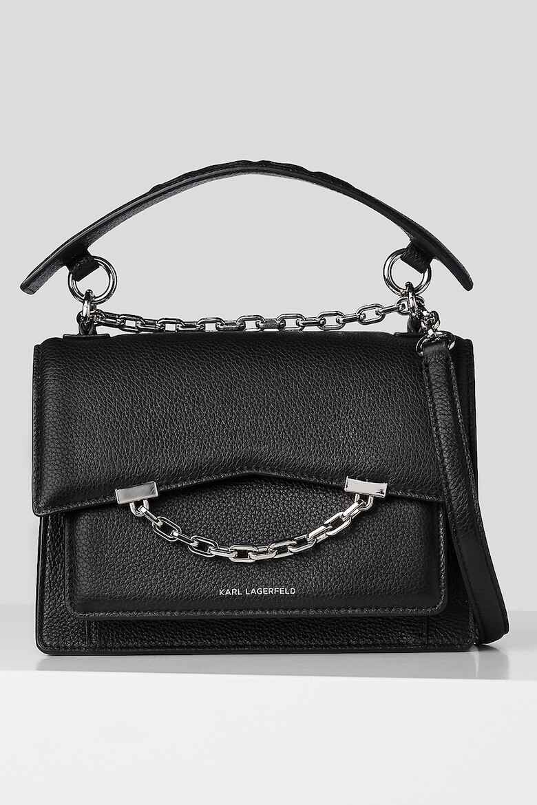 

Кожаная сумка Seven Karl Lagerfeld, черный