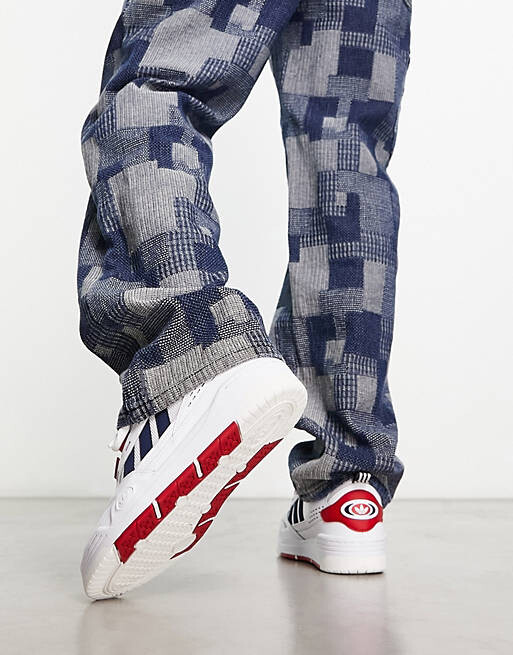 

Белые/красные/темно-синие кроссовки adidas Originals ADI2000, Красный
