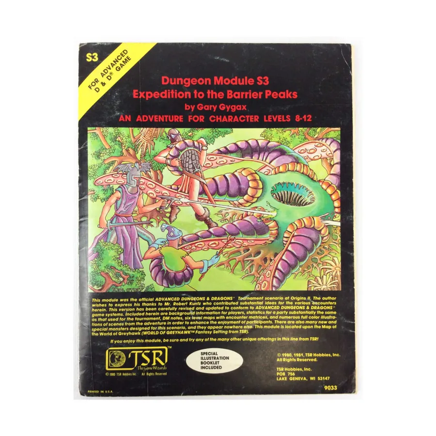 

Модуль Expedition to the Barrier Peaks (4th Printing), Advanced Dungeons & Dragons (1st Edition) - Modules & Adventures - S Series