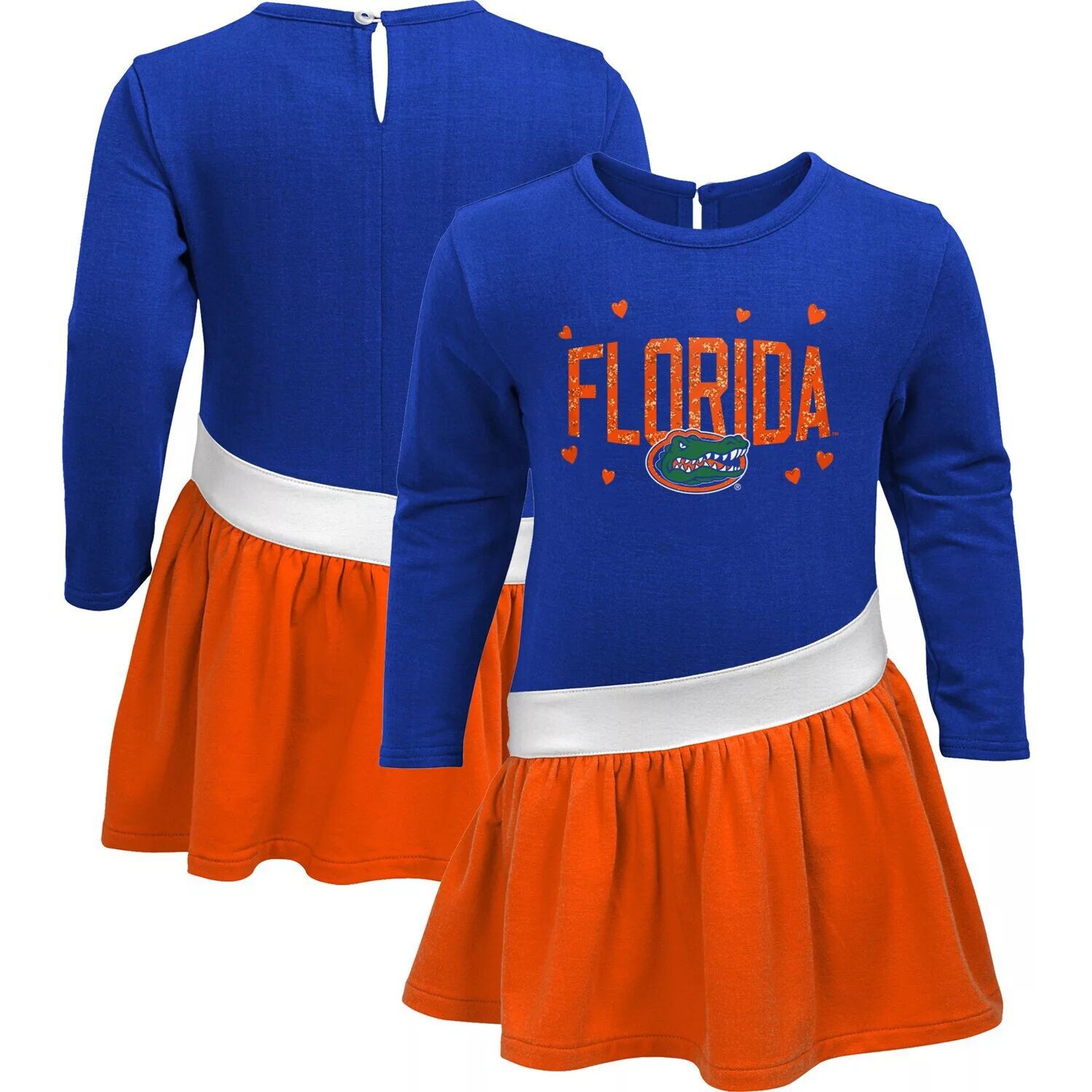 

Платье из френч-терри для малышей Royal Florida Gators Heart to Heart Outerstuff