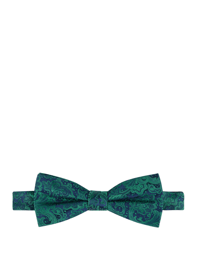 Шелковый галстук-бабочка Monti, зеленый галстук бабочка баклажан пейсли бордовая