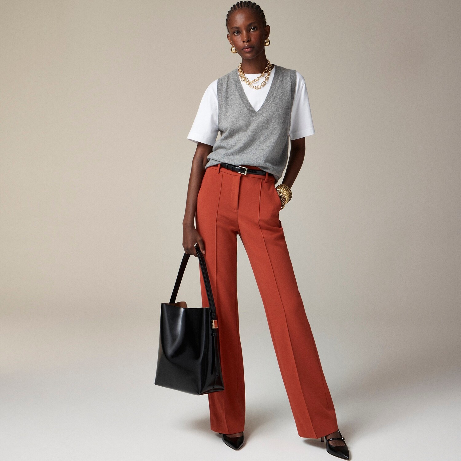 

Брюки Наталия растягивающиеся на все четыре сезона J.Crew, красный