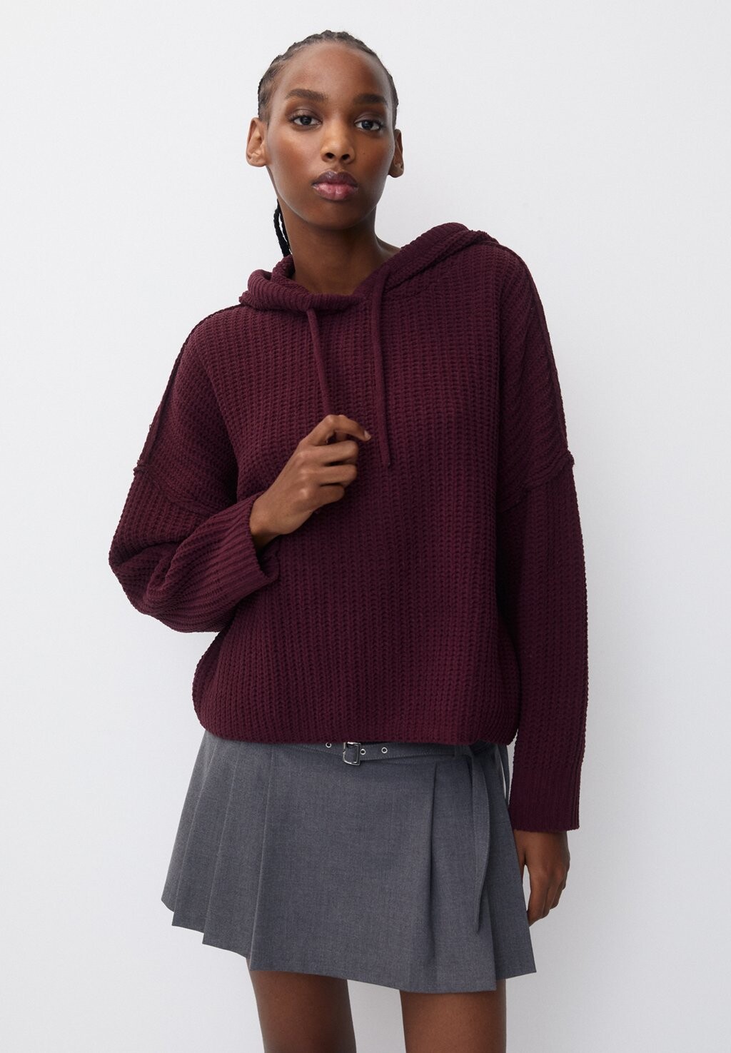 

Толстовка Chenille PULL&BEAR, цвет dark red