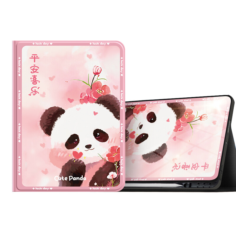

Super Mouse Плоский защитный чехол, Cherry blossom pink spring panda