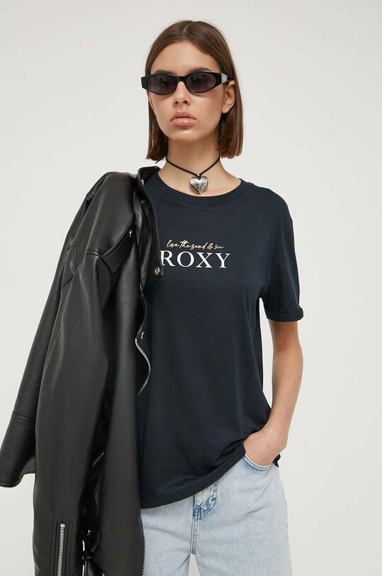

Футболка из хлопка Roxy, черный