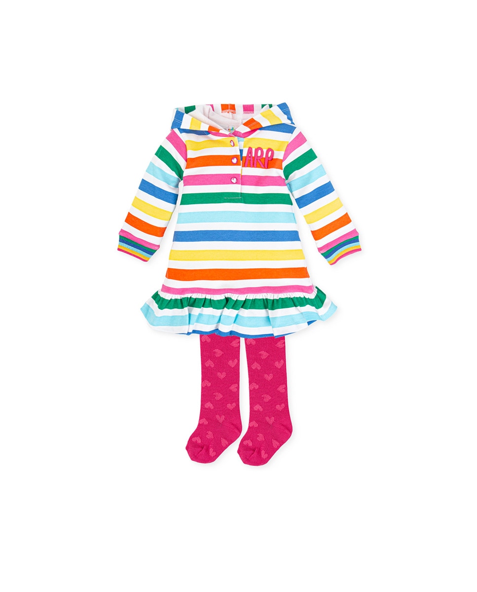 

Полосатое платье с колготками AGATHA RUIZ DE LA PRADA, синий